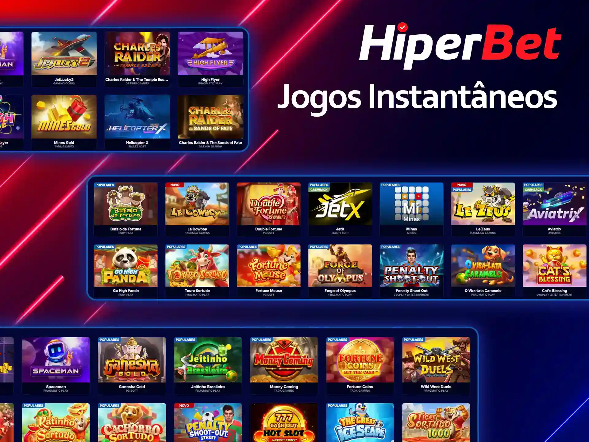 Experimente jogos instantâneos rápidos na Hiperbet online.